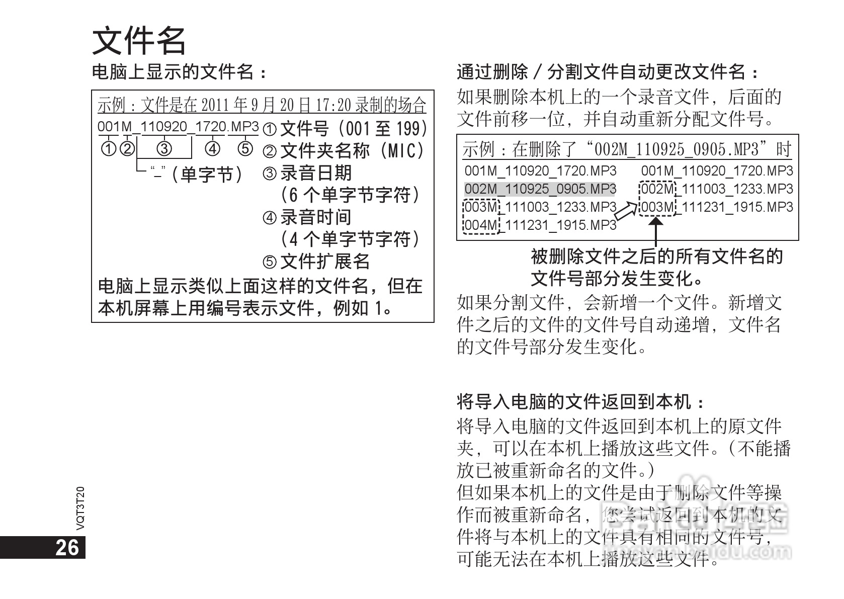 松下RR-US300数码录音机使用说明书:[3]