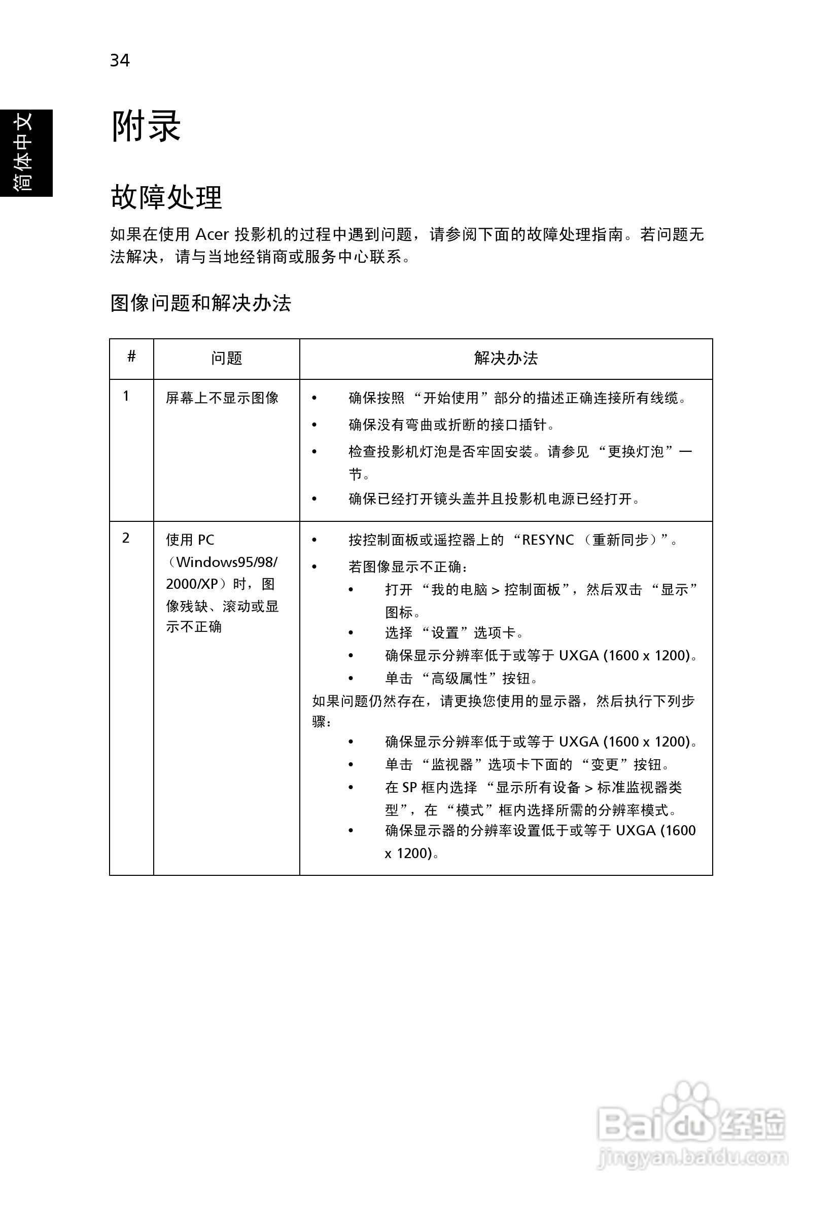 宏基P5206投影使用说明书:[5]