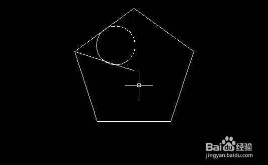 CAD中怎么画出与图形相切的圆