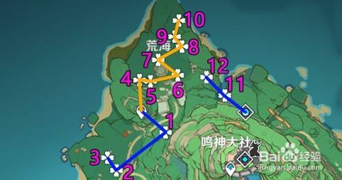 原神绯樱绣球采集位置路线图