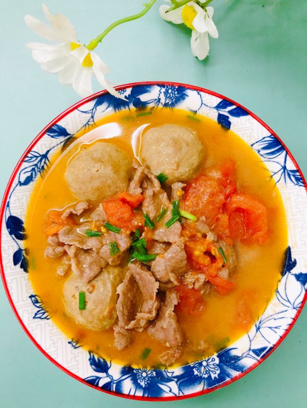 番茄牛肉丸子汤
