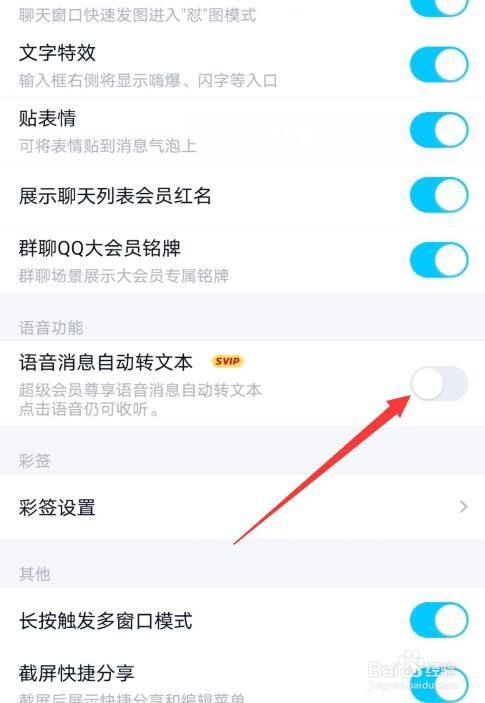 qq语音消息自动转文本功能怎么打开