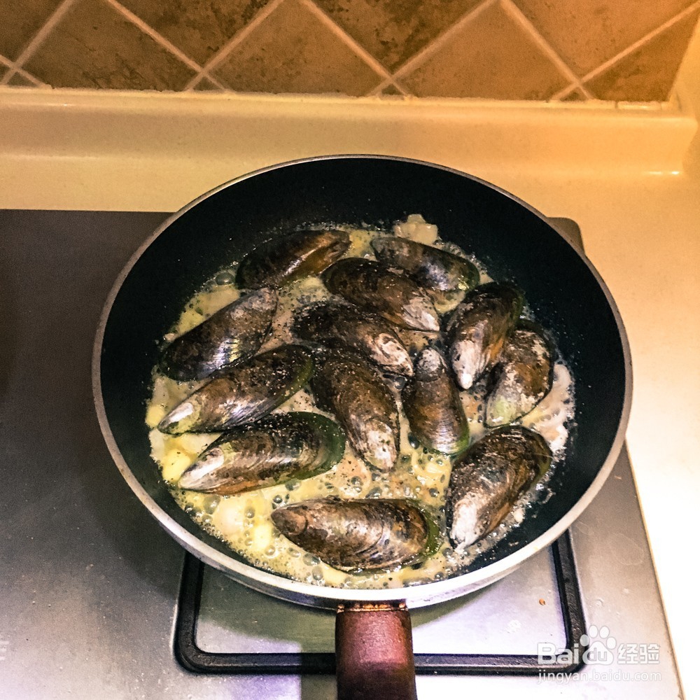 法式白葡萄酒焖青口