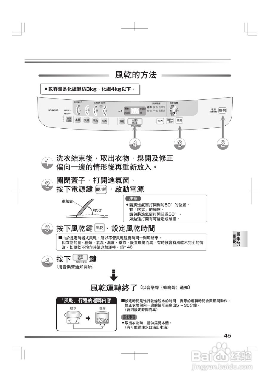 日立SF-BW11G洗衣机使用说明书:[5]