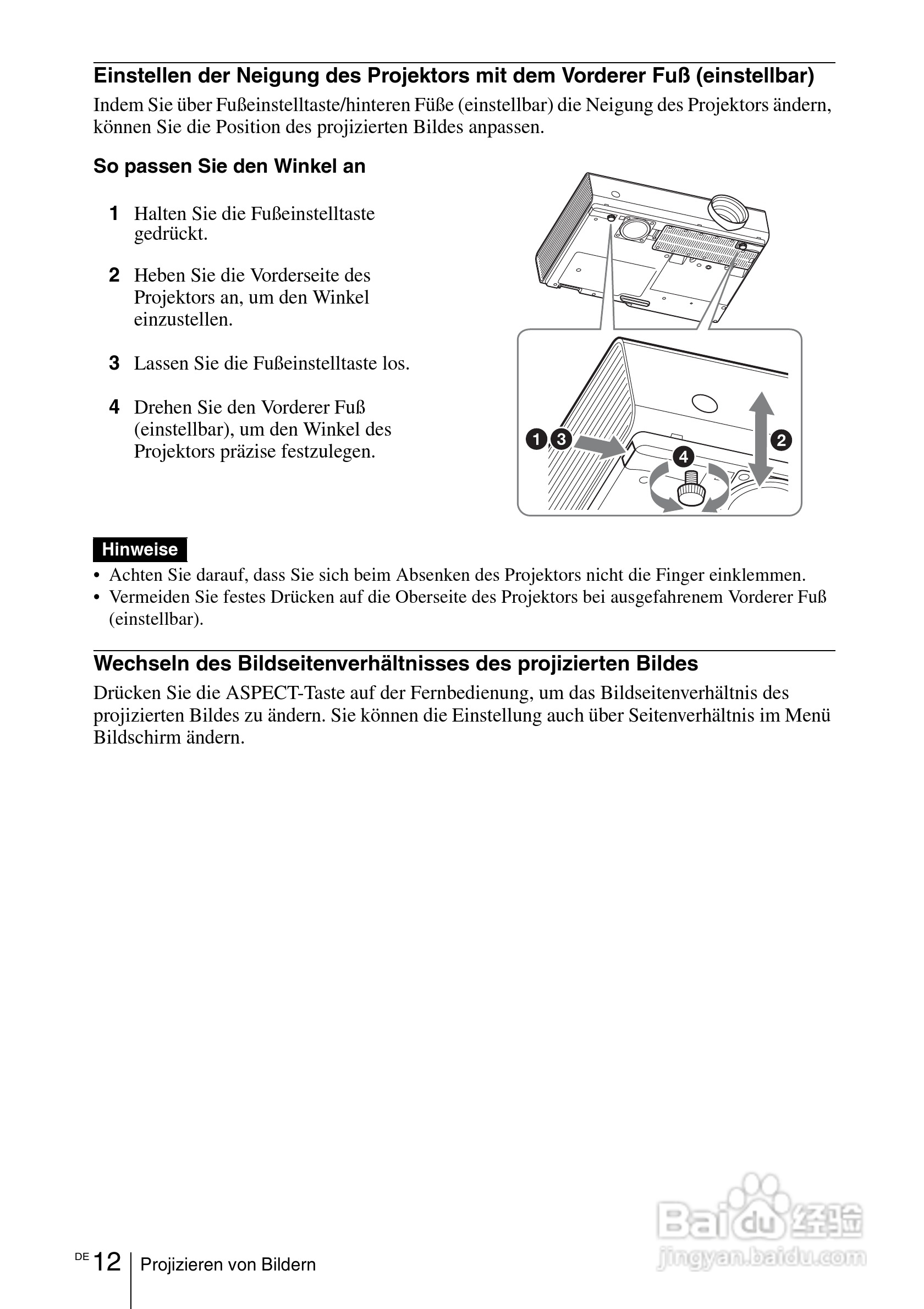 SONY VPL-EW275投影机说明书:[9]