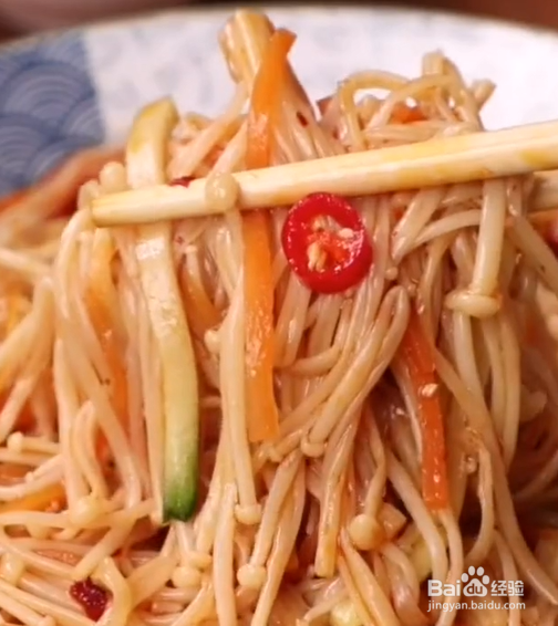爽口凉拌金针菇的制作方法