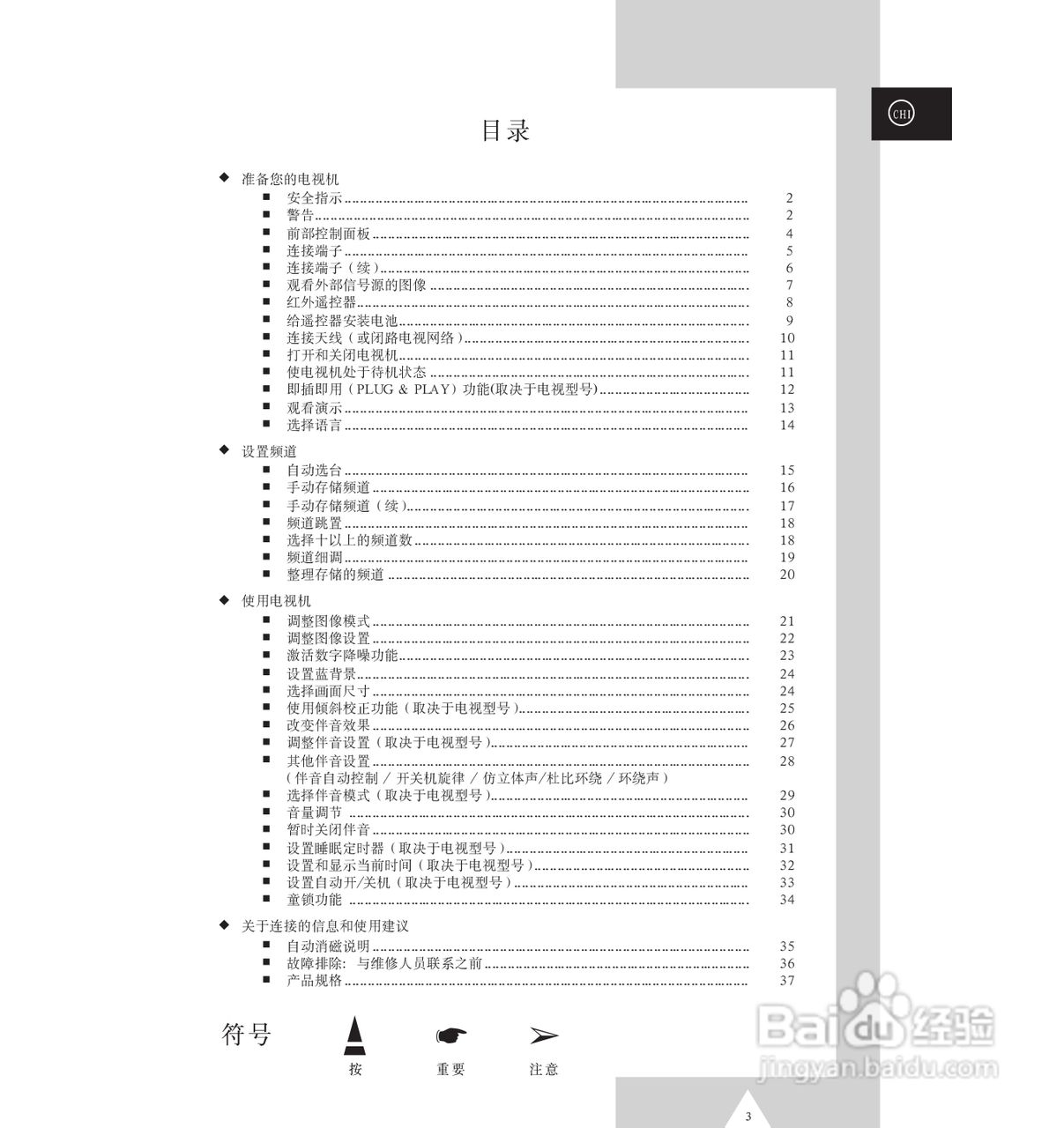 三星CS-29M16MA彩电使用说明书:[1]