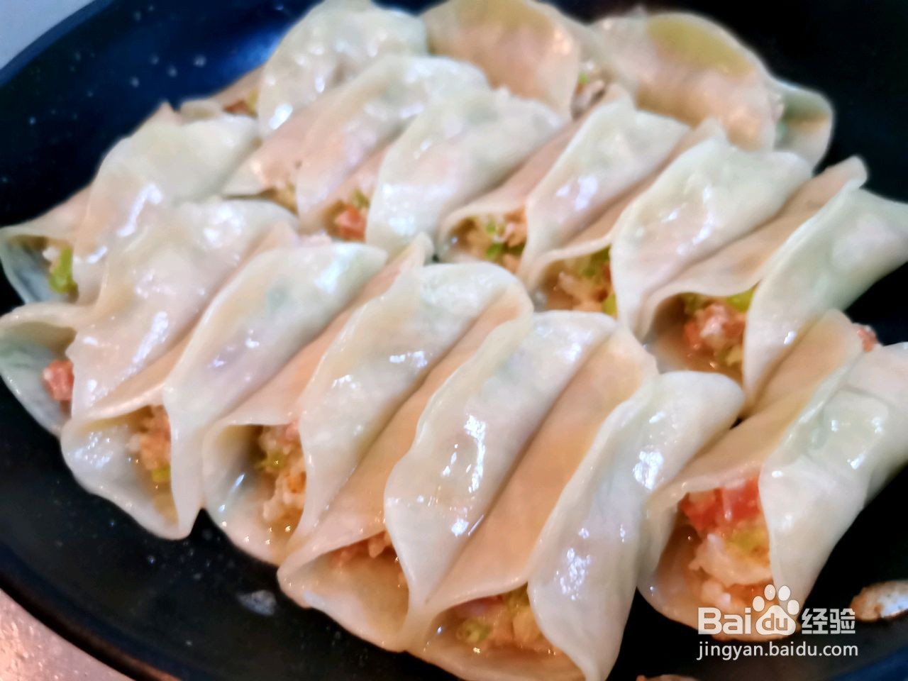 青椒虾仁锅贴怎么做