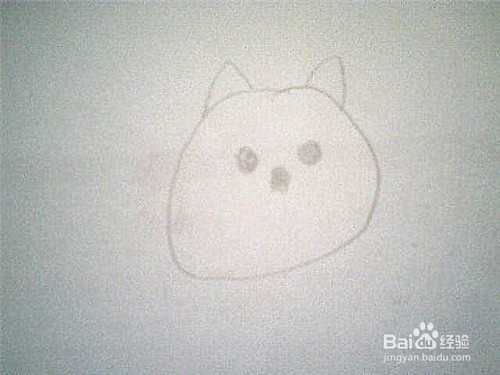 简笔画大脸猫的画法