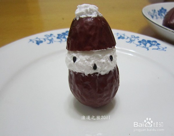 大枣制作圣诞老人圣诞雪人
