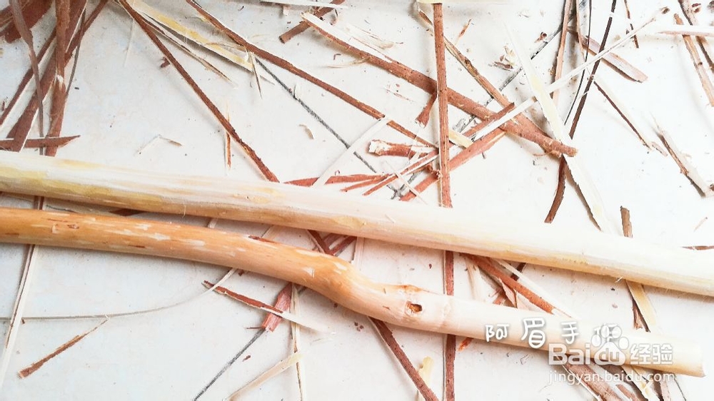 废物利用做废物挂毯木杆