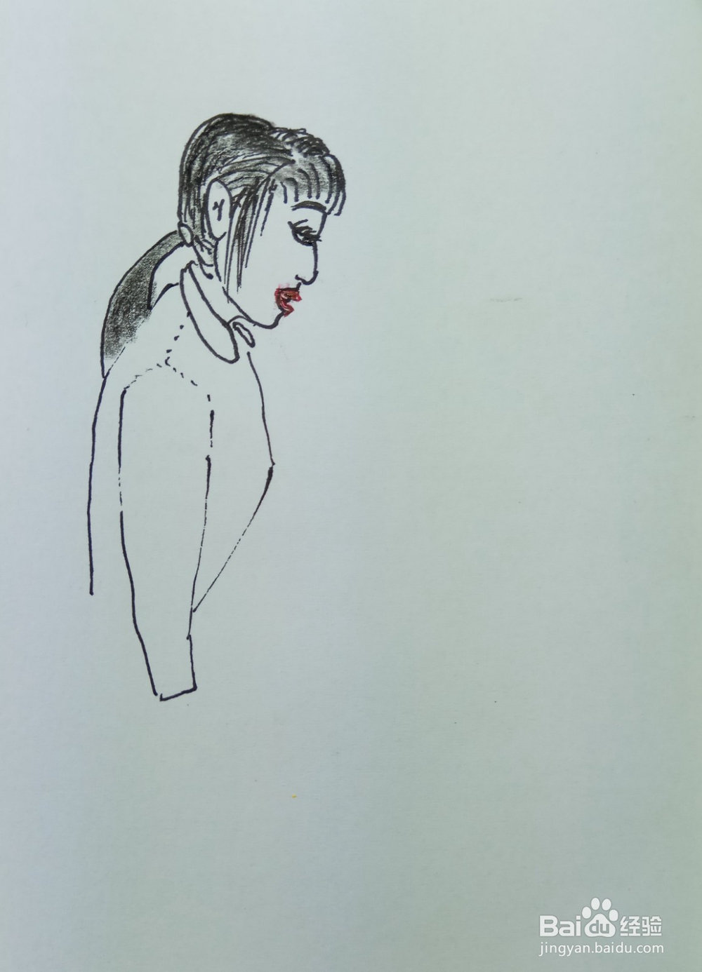 怎样画简笔画“送文件的文职人员”？