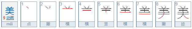 美字怎么写