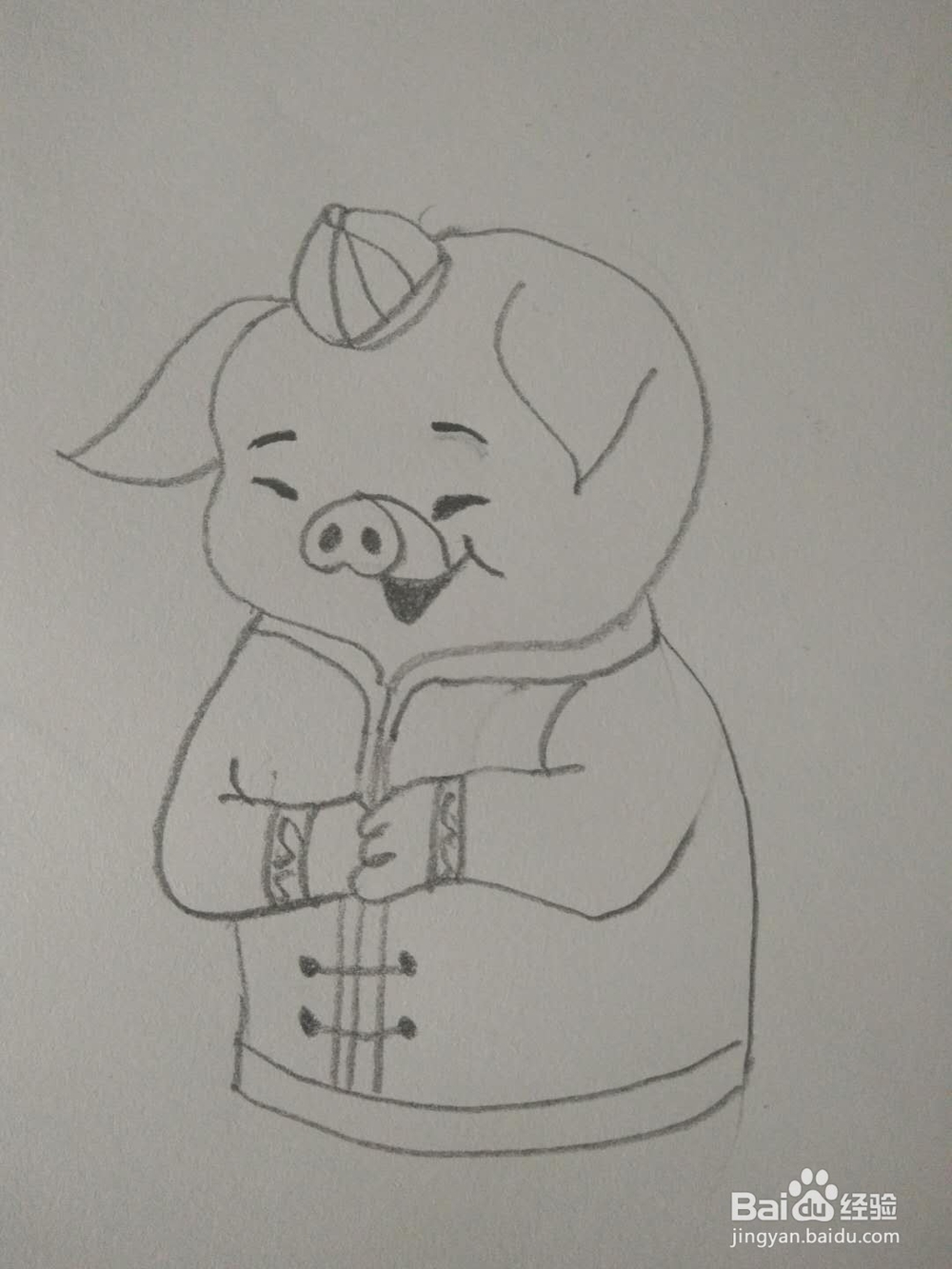 简笔画-如何画金猪拜年?