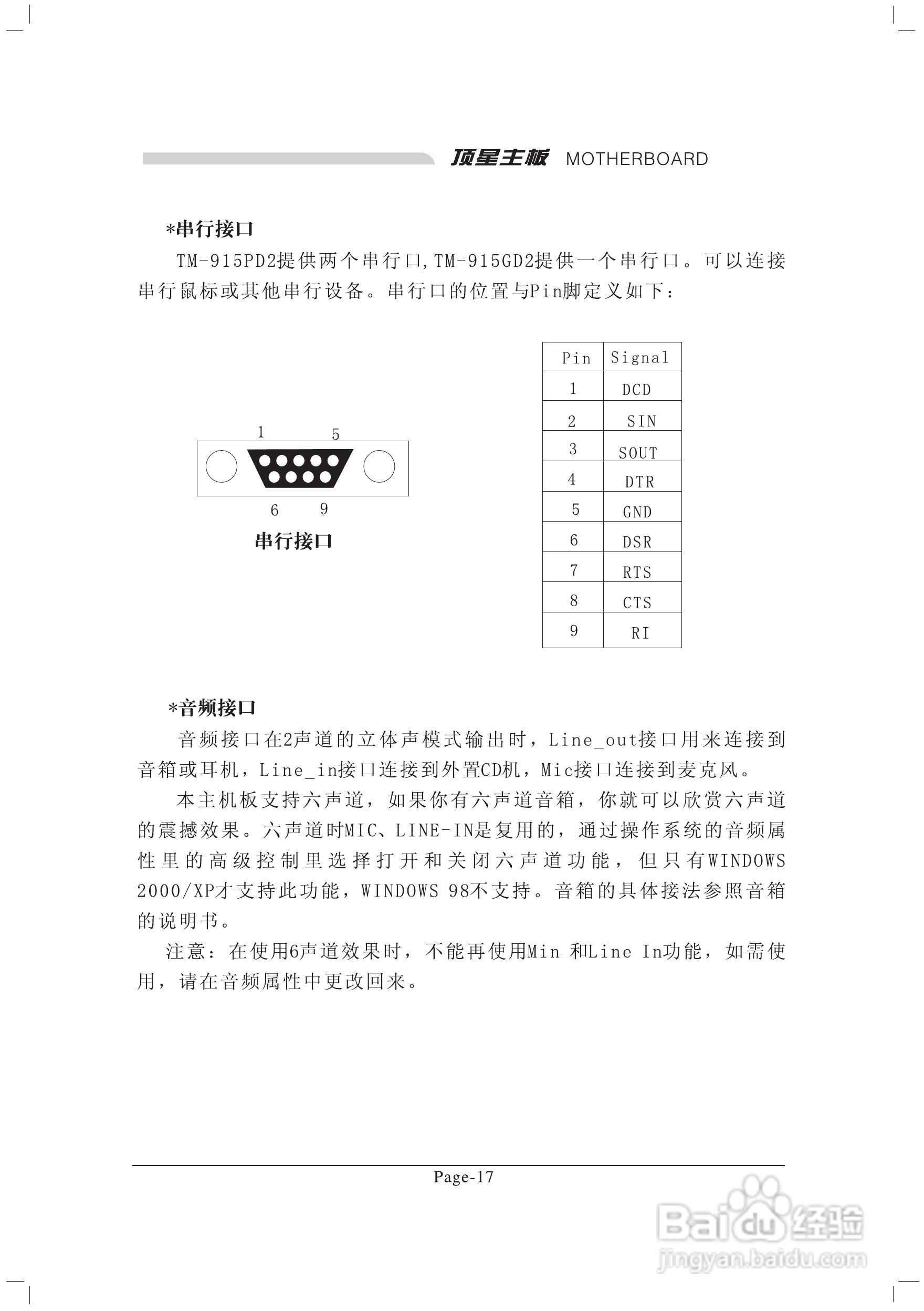 顶星TM-915GD2型主板说明书:[3]