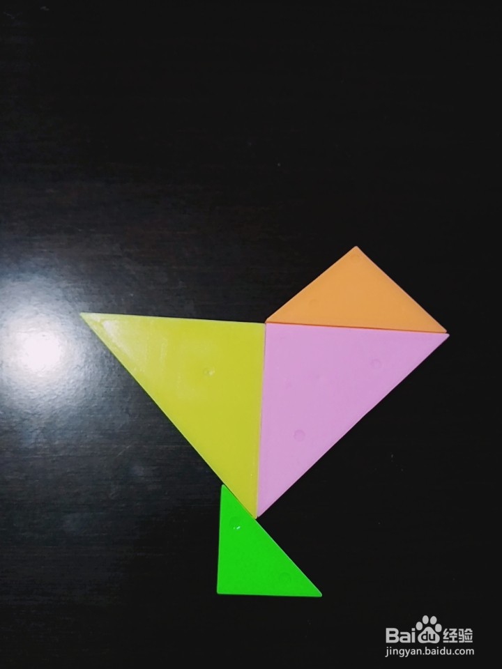 怎样用七巧板拼一只站立的大秃鹫(27)