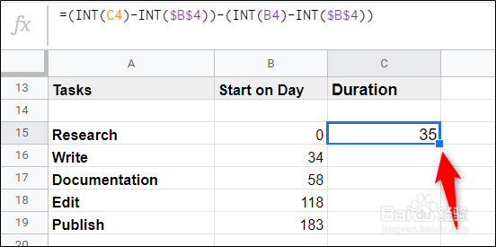 如何在Google表格中创建甘特图