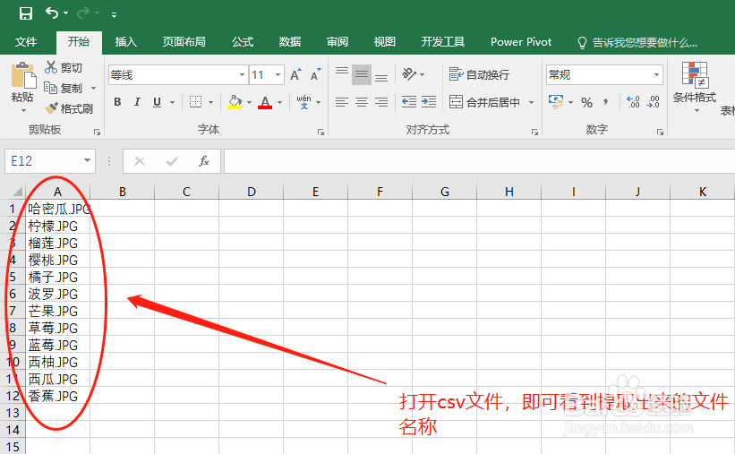 如何批量提取文件夹中所有文件的名称