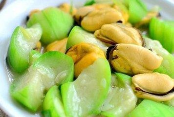 丝瓜鲜炒海虹