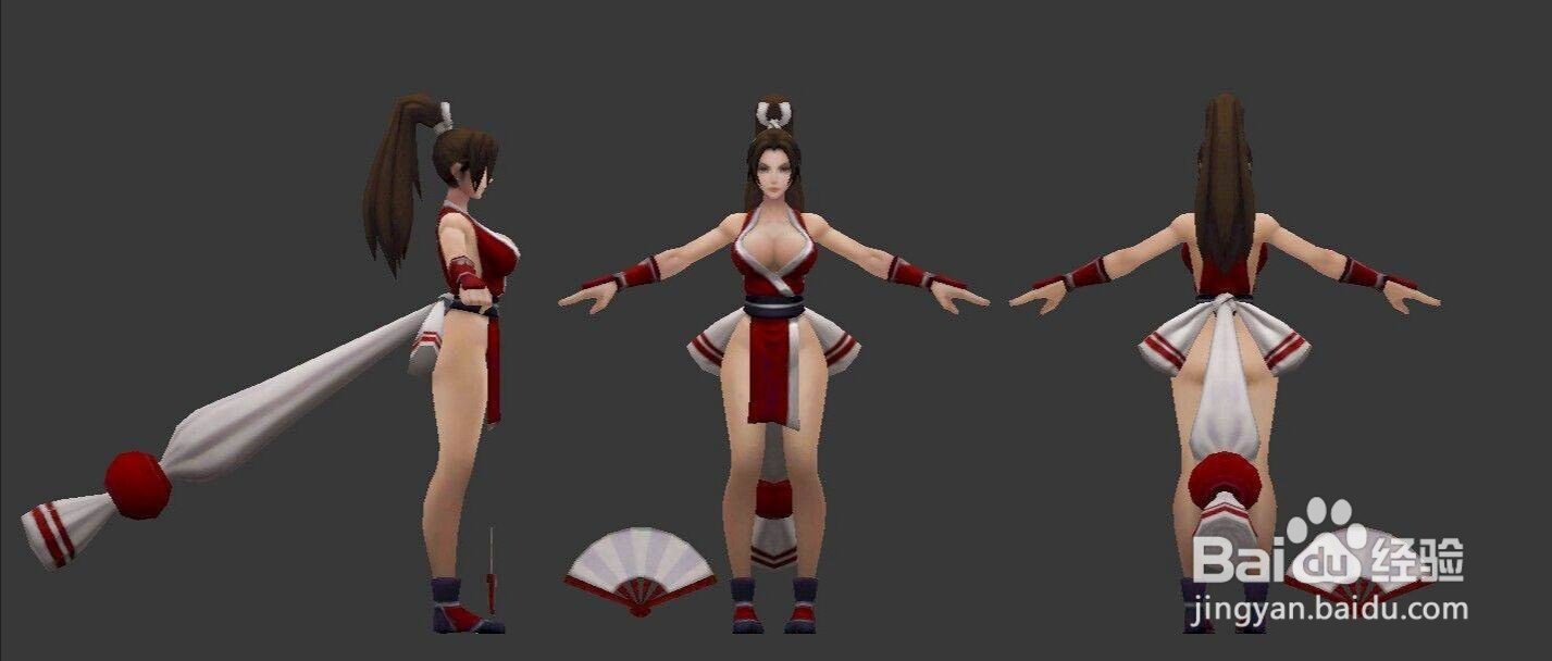 王者荣耀不知火舞第一代建模