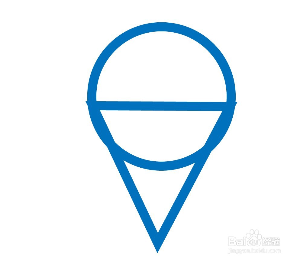 ai绘制一个定位图标的教程