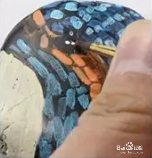 教你怎么用石头彩绘翠鸟。