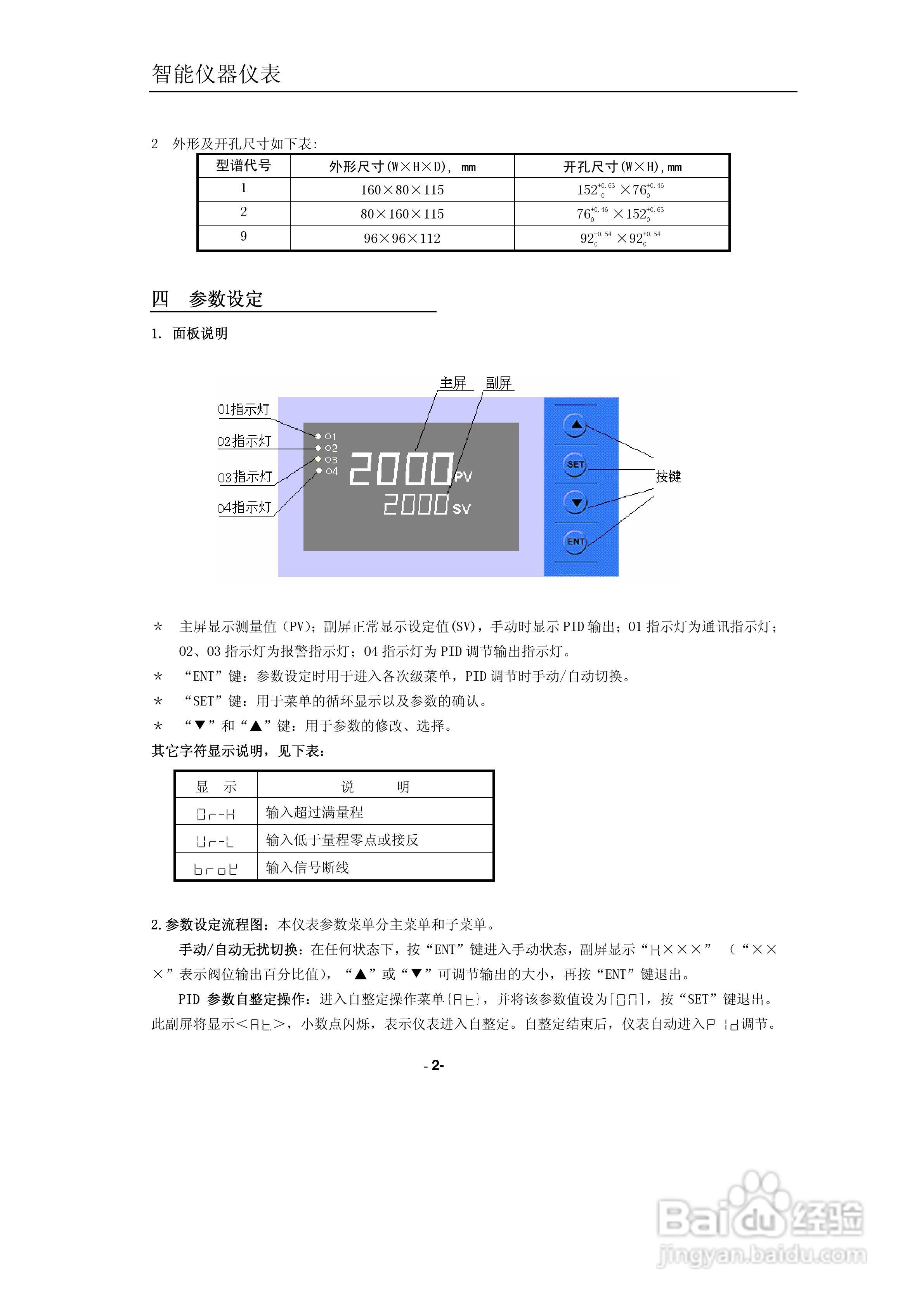 东辉DY-(CA)分时段PID调节仪表说明书