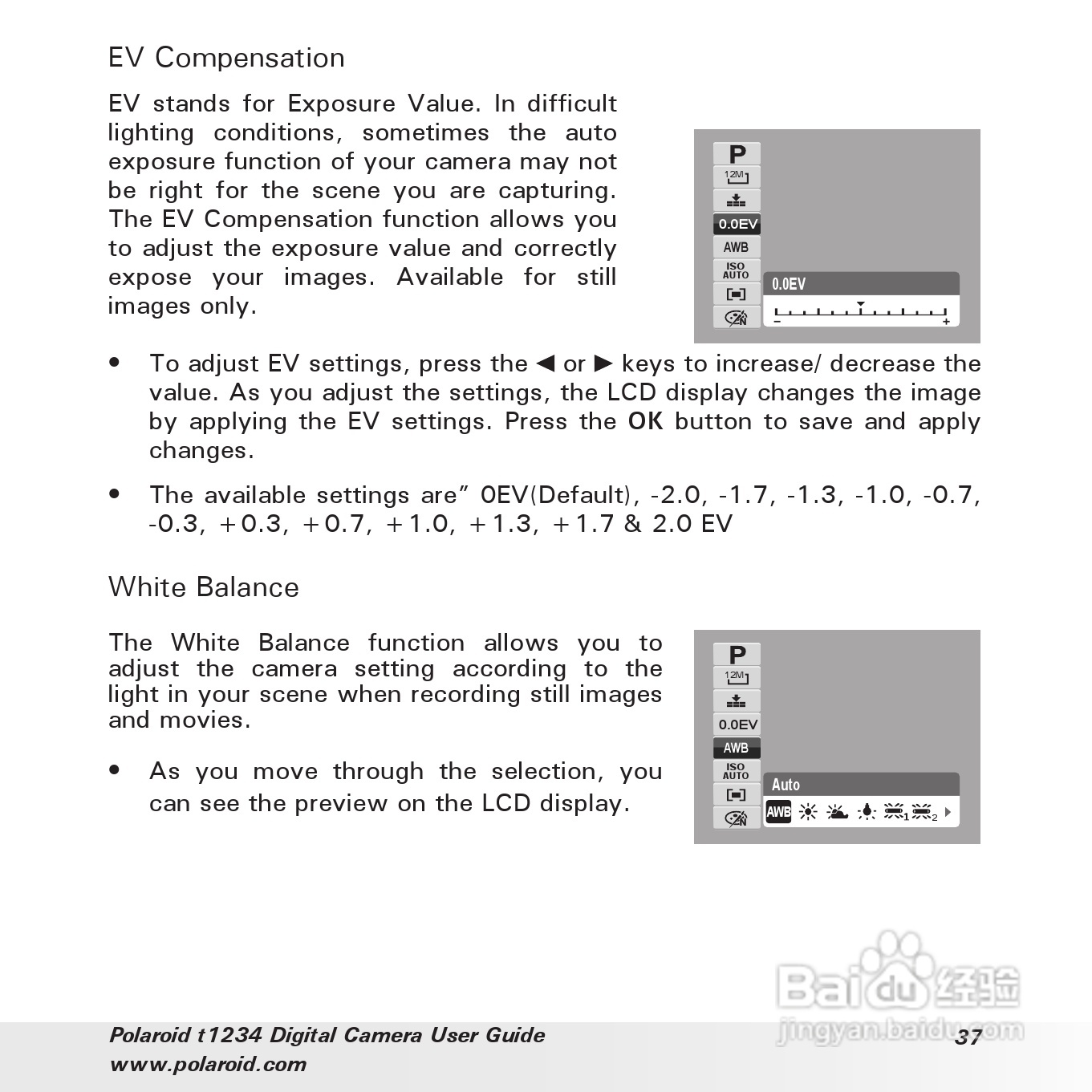 宝丽来Polaroid t1234数码相机使用说明书:[4]