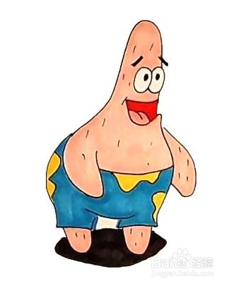 如何画出可爱的派大星?