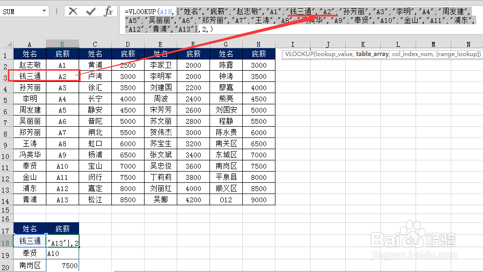 用VLOOKUP函数查询复杂结构表的方法