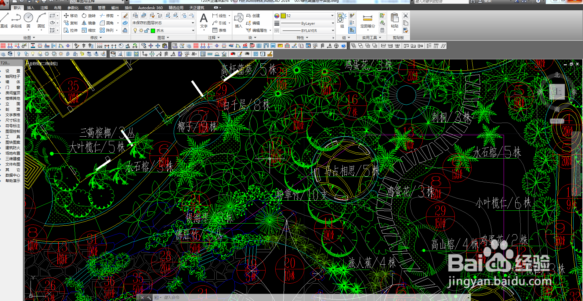 园林施工图乔木灌木地被怎么区分