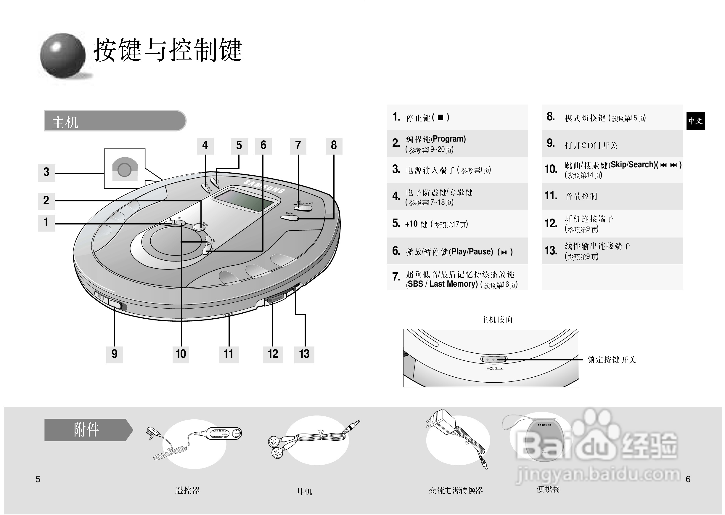 三星MCD-SM60 MP3播放器使用说明书