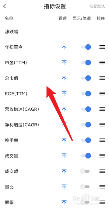 ios16雪球如何设置指标设置