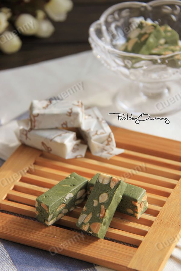 抹茶花生牛轧糖