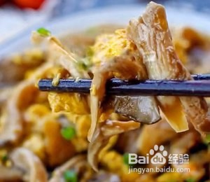 健康养生佳品平菇炒鸡蛋的做法