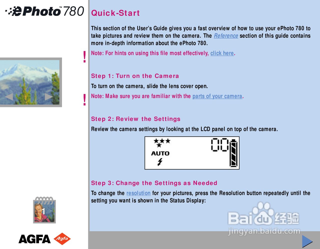 爱克发ephoto 780数码相机说明书:[1]