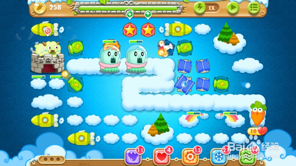 保卫萝卜2-60关金萝卜+钻石任务