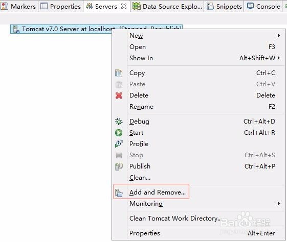 eclipse tomcat配置