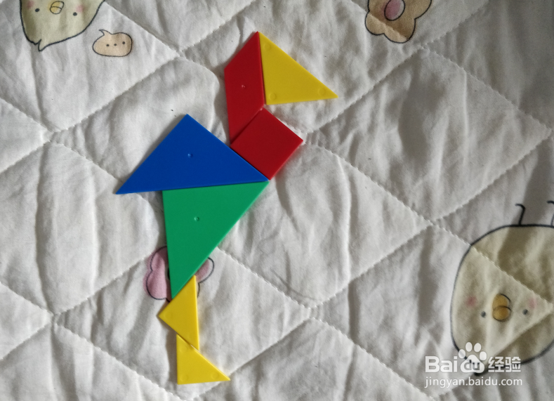 用七巧板智力拼图怎么拼鹳？