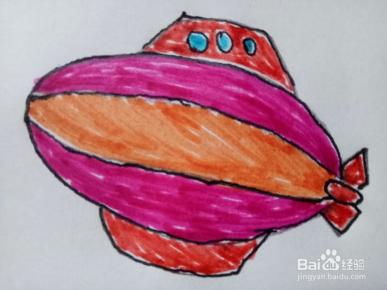 鹦鹉螺号潜水艇的简笔画