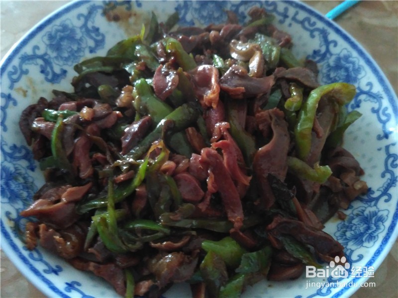 家常菜青椒炒鸡胗
