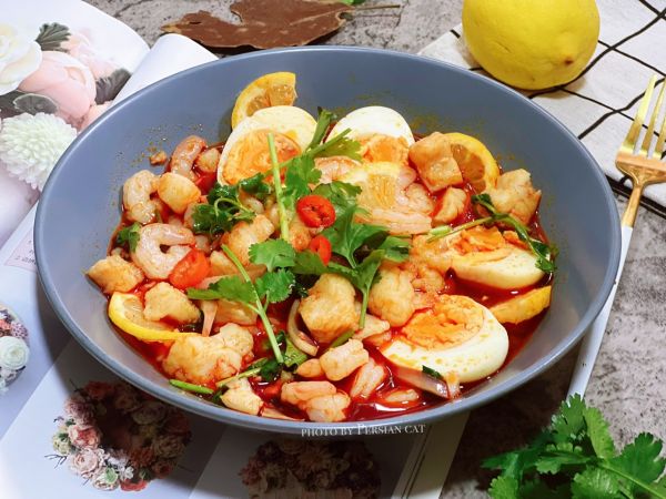 泰式酸辣捞汁虾仁巴沙鱼