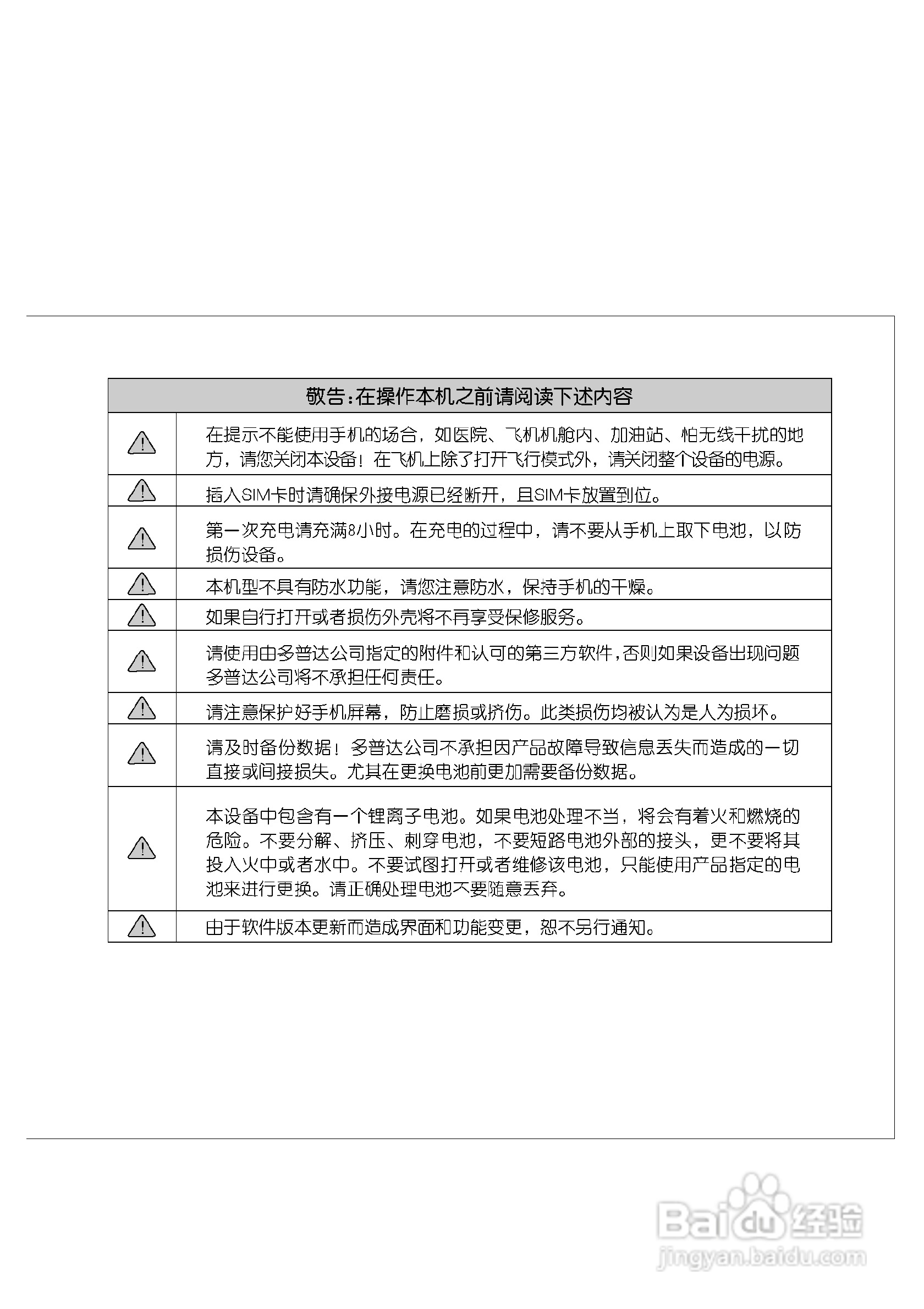 多普达E616手机使用说明书:[1]
