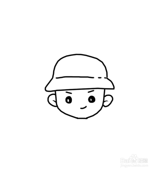 酷酷的女孩的简笔画