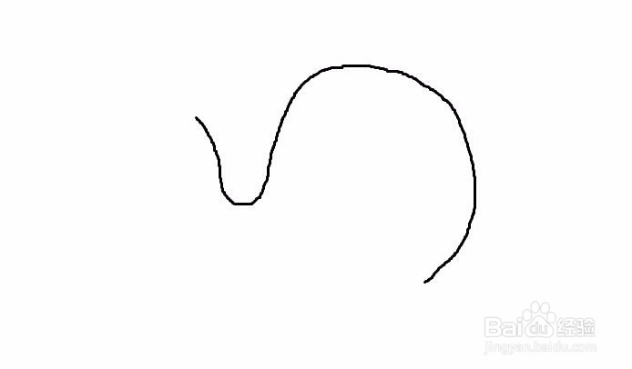 手绘短鼻小胖象的方法