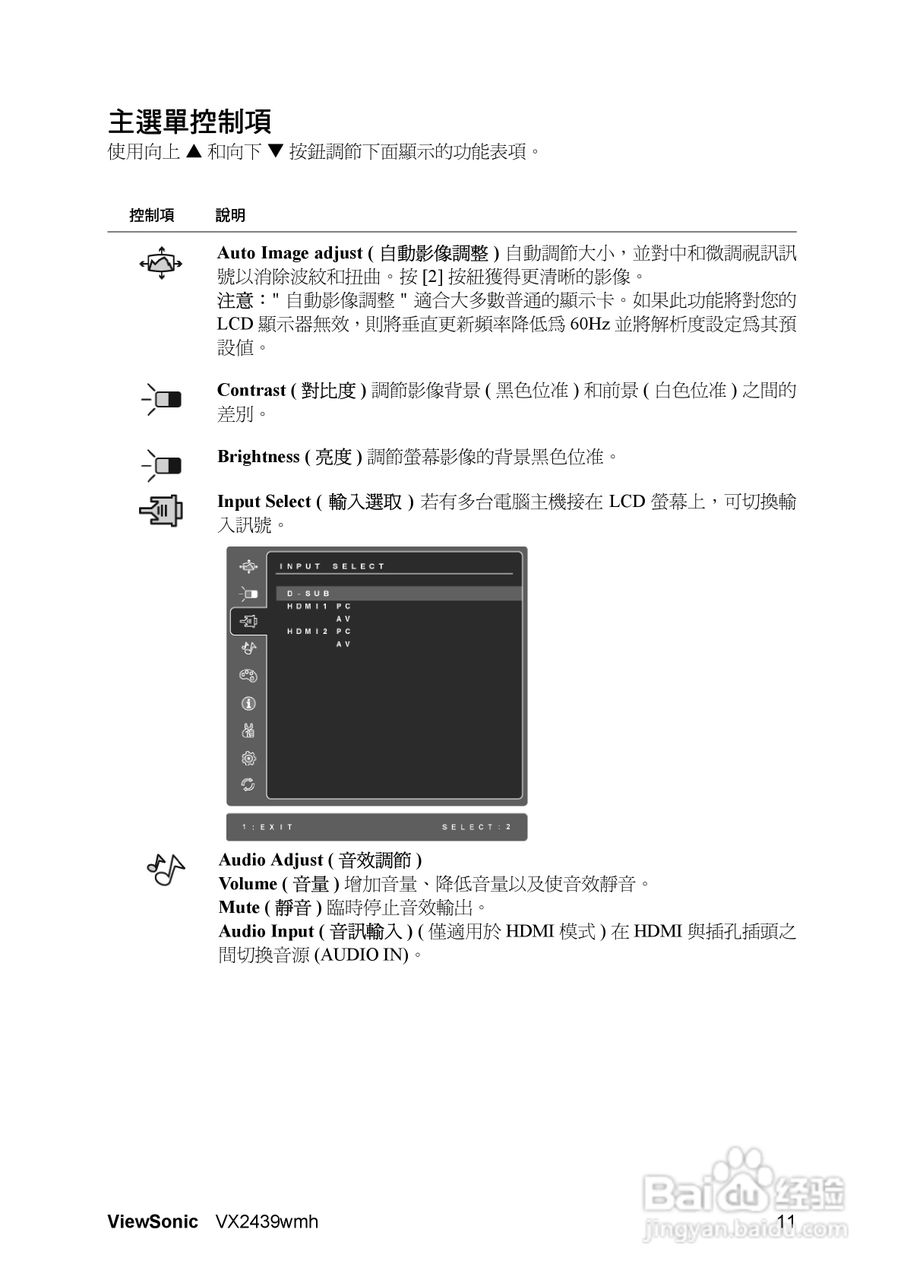 ViewSonic优派VX2439wmh显示器说明书:[2]