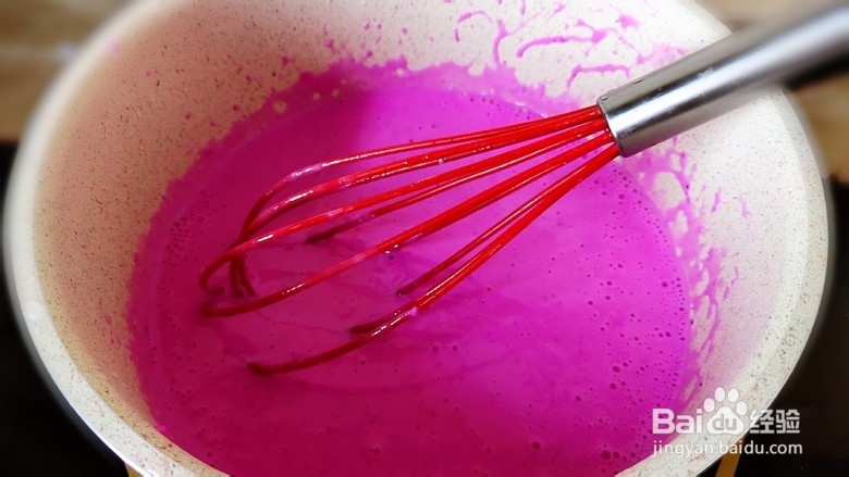 颜值爆表的美食-火龙果牛奶小方