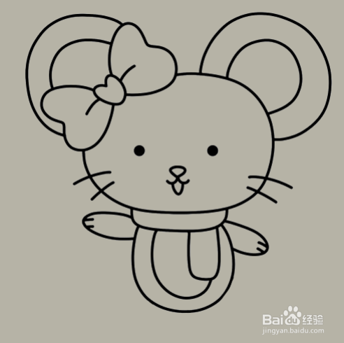 如何手工画老鼠的简笔画？