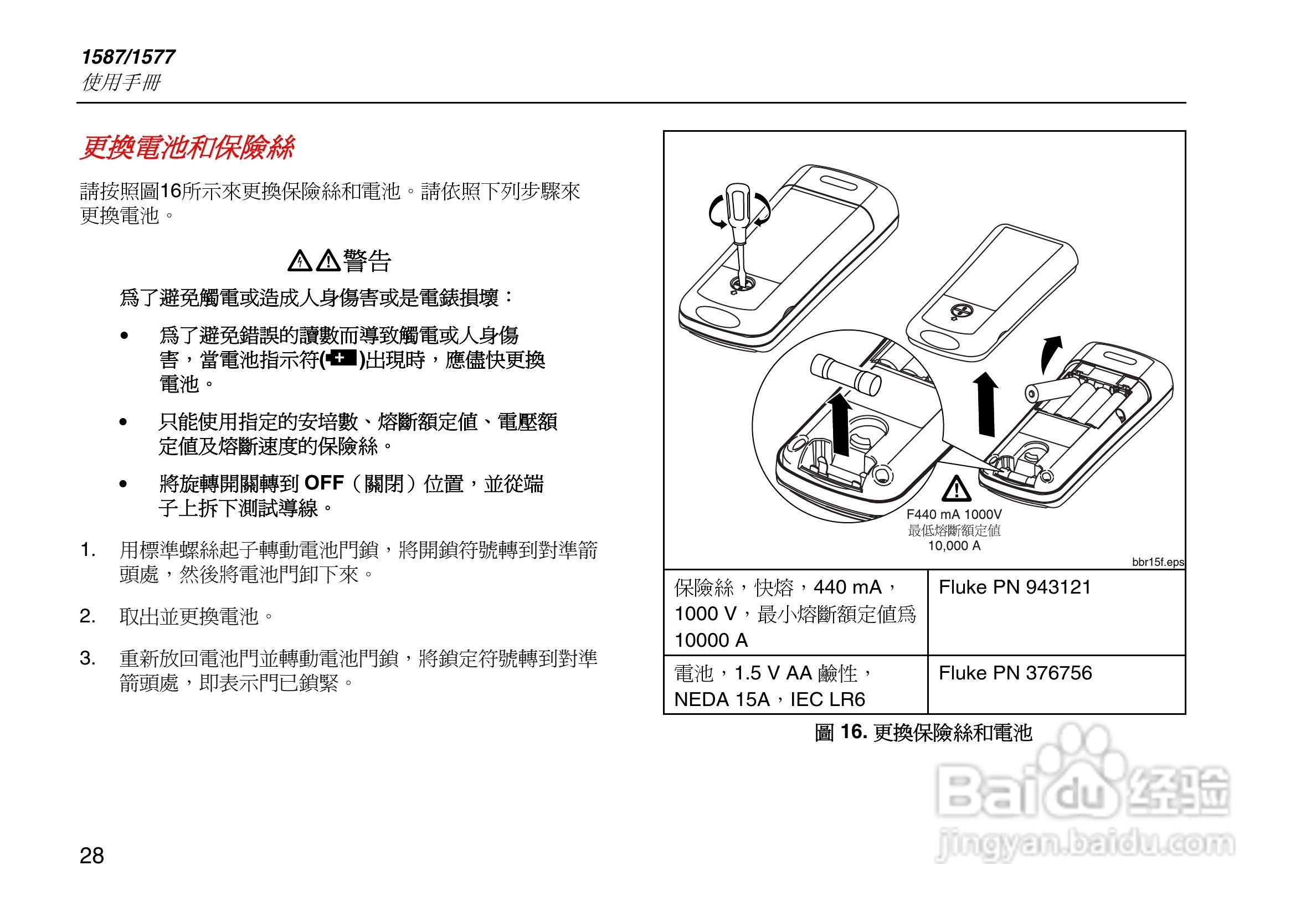 福禄克Fluke 1587绝缘万用表使用说明书:[4]