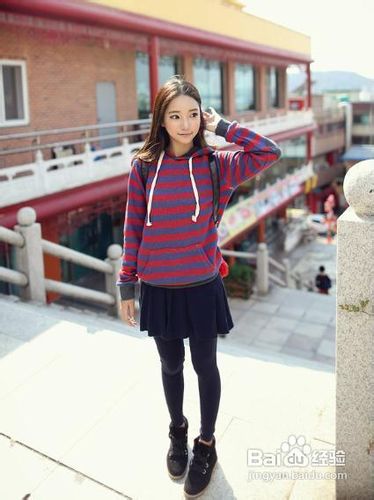 韩流街拍美女穿搭术显瘦显高超给力